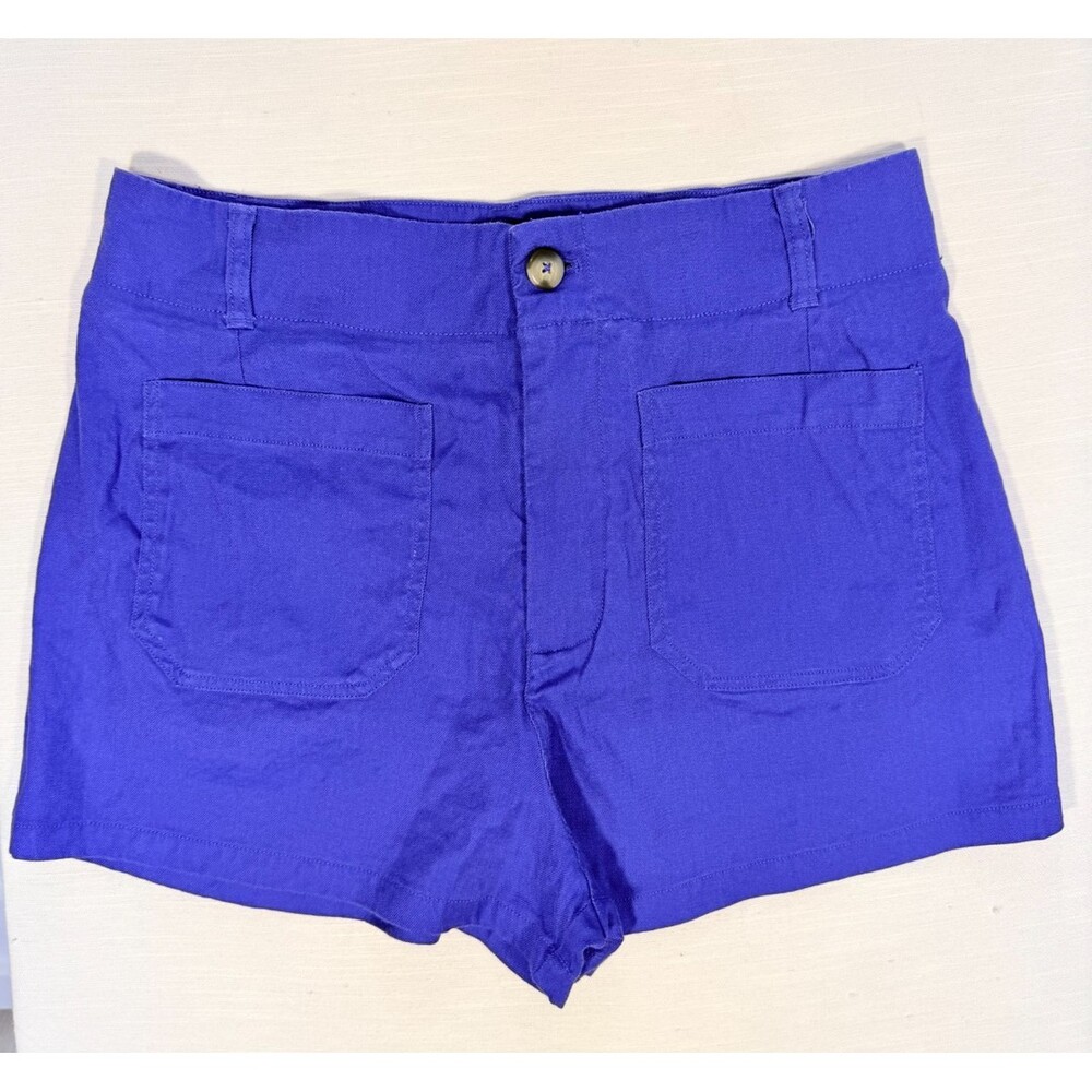 Maeve Anthropologie Royal Blue Collette Shorts Women's 32 Waist 4-Pocket Ne